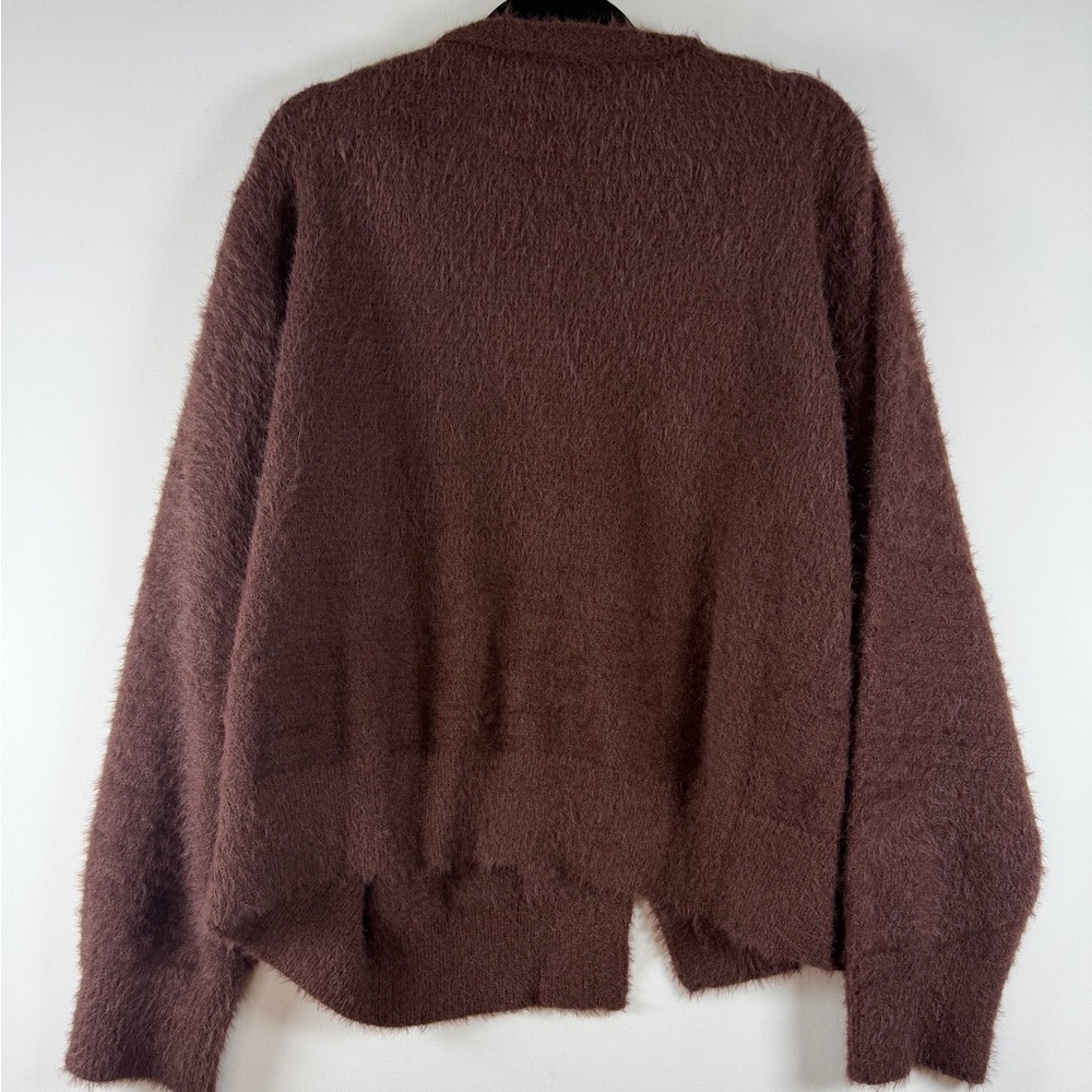 Women's Cozy Bow-Adorned Cardigan Sweater - Cupshe-L-Brown - Picture 7 of 12